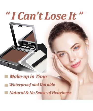 Instant Hairline Shadow - Grey Hair Cover Powder for Hair Regrowth - Root Concealer Touch-Up in Coffee Color - Long Lasting & Sweatproof with Mirror & Puff - Buy Online on GoSupps.com