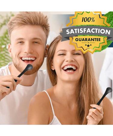 Yawdil Spoon Tongue Scraper for Adults - Metal Tongue Cleaner for Bad Breath & Healthy Oral Care - Black - Buy Online on GoSupps.com