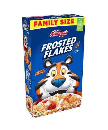 Kellogg's Frosted Flakes Breakfast Cereal Fat-Free Family Size 24 oz (24 Ounce (2 pack))