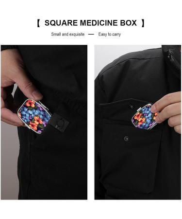 Buy Tropical Floral Print Pill Box - 2 Compartment Medicine Organizer | Portable Decorative Metal Pill Case for Pocket & Purse - Buy Online on GoSupps.com