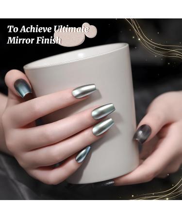 Buy Gunmetal Glint Metallic Gel Nail Polish - 7ml Mirror Chrome Long-Lasting Shine Soak Off UV/LED Nail Art - Buy Online on GoSupps.com