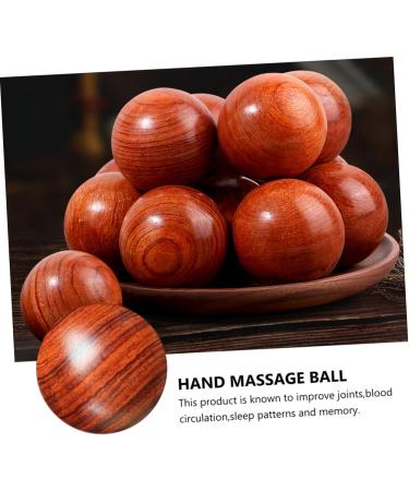 Lurrose 4-Piece Solid Wood Massage Balls - Chinese Health Stress Balls for Exercise & Relaxation - Buy Online on GoSupps.com