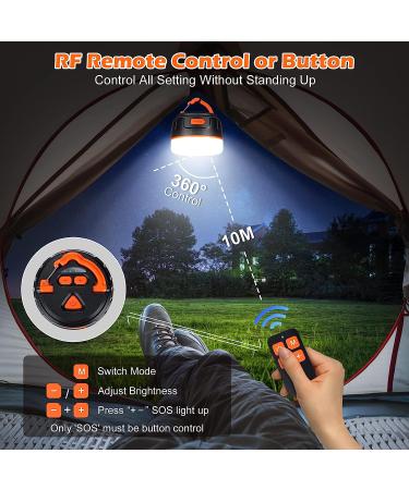 Rechargeable Camping Lantern 1000LM - 5 Light Modes, Remote Control, Magnetic Base - Orange Mini Lantern Flashlight for Camping, Hiking, Power Outages - Up to 150H Battery Life - Buy Online on GoSupps.com