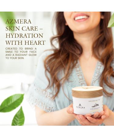 AZMERA Shea Body Butter | Organic Fair-Trade Skin Care | Vegan Argan Oil & Vitamin E | Vanilla Bean | 8.82Oz - Buy Online on GoSupps.com