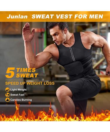 Kumayes Men's Sauna Sweat Vest - Neoprene Fitness Corset & Shapewear | XXL Black for Weight Loss & Belly Slimming - Buy Online on GoSupps.com