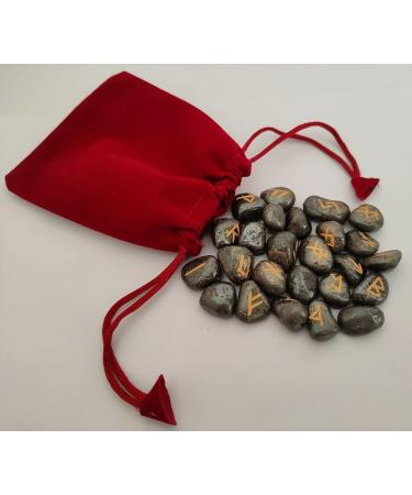 Sharvgun avec tableau en bois MDF runique grav lettrage pa en symbolique velours noir/rouge pochette H matite Avec bo te-cadeau - Buy Online on GoSupps.com