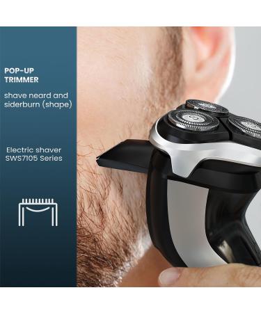 SweetLF Electric Razor for Men- New (Plus 3 Blades) IPX7 Waterproof Wet and Dry Use 120 Running Time Rechargeable Mens Electric Razor 2 Years Warranty (Black) Bright Black - Buy Online on GoSupps.com