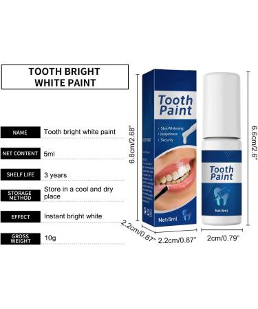 BODYA 5ml Teeth Whitening Gel Extra Strong White Tooth Whitener Tooth Paint for Adults - Buy Online on GoSupps.com