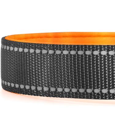Buy PCEOTLLAR Reflective Dog Collar Adjustable Padded Neoprene for Small & Large Dogs | Soft Durable Orange (60-70cm XL) - International Shipping Available - Buy Online on GoSupps.com