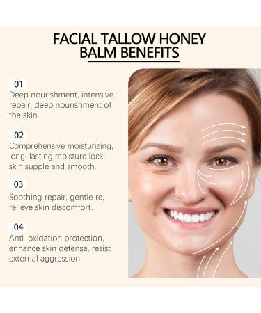 Baume Au Beurre De B uf Fouett Et Au Miel Cr me Au Tallow Hydratant Pour Le Visage Cr me Pour Le Corps Infus e Avec Du Miel Sauvage Brut Pour Une Peau Douce Et Lisse - Buy Online on GoSupps.com