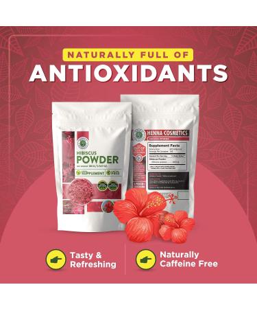 Hibiscus Powder - 100% Natural Organic Herbal Supplement for Tea Skin & Hair Moisture | 100g | Henna Cosmetics - Buy Online on GoSupps.com