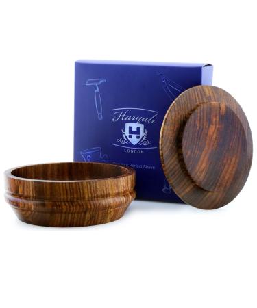 Wooden shaving bowl with lid wooden shaving brush bowl shaving cream soap mug