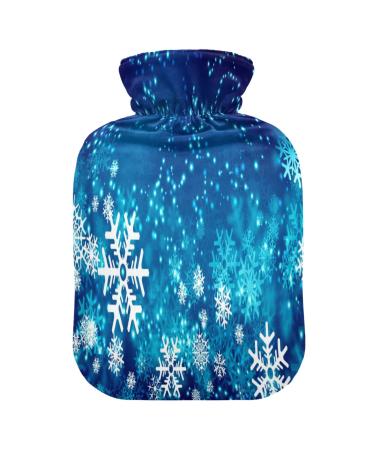 Snowflakes Christmas New Year Heat bottle with cover Heat bottles for pain relief heat bottle Water bag Heading bags for cramps 1l