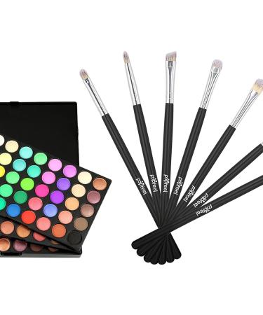 Amagogo 120 Colors Eyeshadow / 7 Brushes Shimmer Matte Waterproof Eye Shadows Party Wedding Makeup Foldable Women Present - Buy Online on GoSupps.com