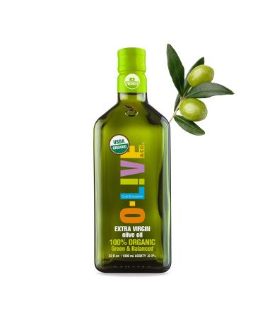 O-Live & Co. - 100% Organic Extra Virgin Olive Oil, Cold Pressed, Premium Olive Oil as Cooking Oil or Salad Dressing, Versatile Olive Oil Extra Virgin, 33fl oz (1L) Organic 33 Fl Oz (Pack of 1)