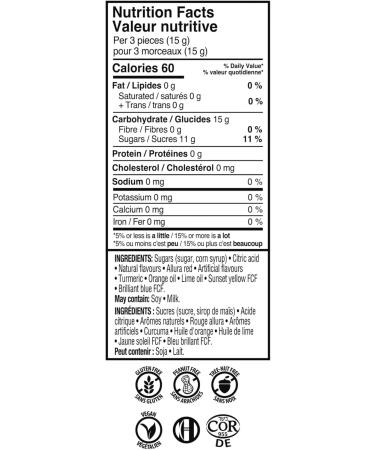 Fruit drops 400g kerr's candy gluten-free and peanut free - Buy Online on GoSupps.com