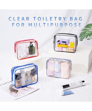 Vorspack Clear Toiletry Bags 4 Pack - TSA Approved Quart Size Toiletry Bag Set for Men and Women, Grey - Zipper Closure, Clear Makeup Bags for Travel - Buy Online on GoSupps.com