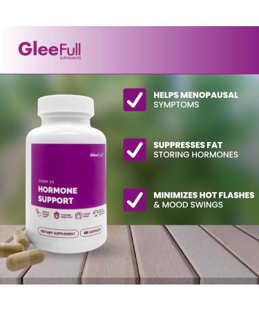 GleeFull Over 30 Hormone Support for Menopause - Hormone Balance & Hot Flash Relief - 60 Count Bottle - Buy Online on GoSupps.com