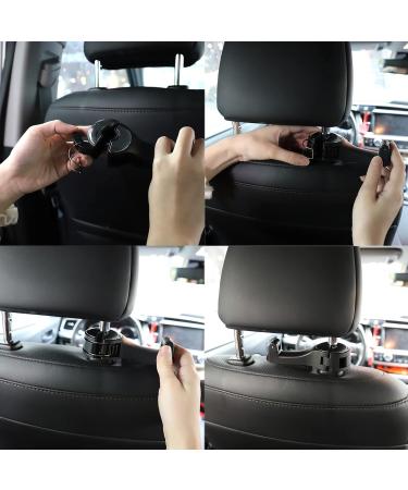 Enlace Rear Hooks for Car Seats with Cell Phone Holder - Headrest Hooks for Bags & Handbags Silver 2 Pieces - Shop Internationally - Buy Online on GoSupps.com