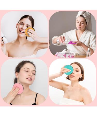 8 Washable Microfiber Slaughtering Pads - Reusable Cotton Makeup Remover Towels (11.5cm) in Yellow Green Pink & Purple - Eco-Friendly Facial Cleaning Solution - Buy Online on GoSupps.com