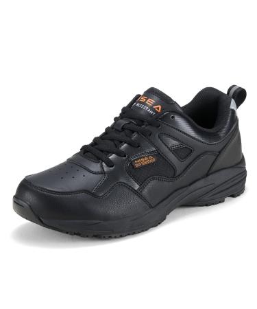 HISEA Men's Slip Resistant Shoes Non Slip Work Shoes for Kitchen Restaurant Men's Food Service Chef Nursing Walking Shoes 13 Black - Buy Online on GoSupps.com