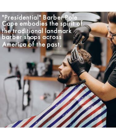 King Midas Barber Cape - Vintage Striped Hair Cutting Cape for Barbers | International Shipping - Buy Online on GoSupps.com