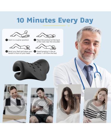 BLABOK Neck Stretcher - Relieve Neck Pain & Align Cervical Spine | Black Neck Saver for Ultimate Comfort - Buy Online on GoSupps.com