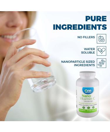 One Planet Nutrition Nano Vitamin C - 250mg 120 Capsules, Water Soluble, Natural Non GMO for Immune Support & Good Absorption - Buy Online on GoSupps.com