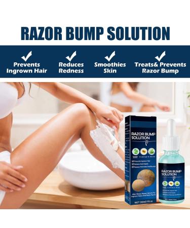 Ingrown Hair Treatment - 30ml Razor Bumps Solution | Mild Moisturizing After Shave Repair Serum for Men - Buy Online on GoSupps.com
