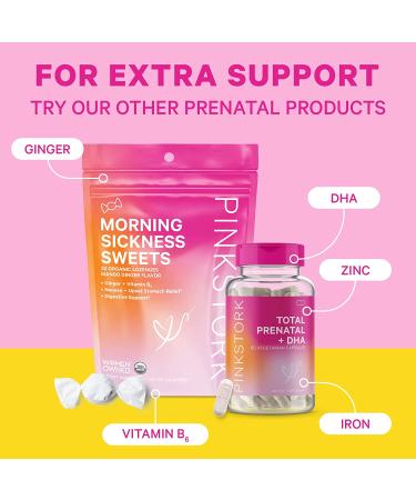 Pink Stork Folate Methyl Folate - Natural Folic Acid for Pregnancy - 60 Capsules - Buy Online on GoSupps.com