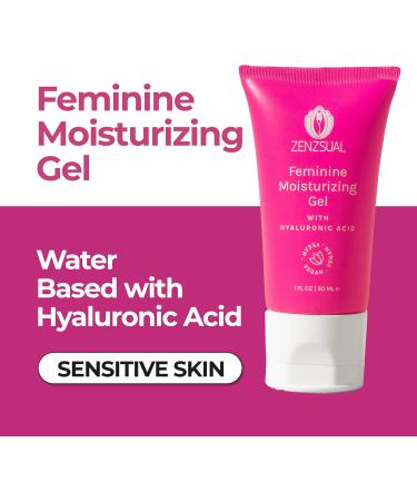 ZENZSUAL Feminine Moisturizing Gel | Hyaluronic Acid 100% Vegan pH Balancing Water-Based No Glycerin/Paraben | Made in USA - 1 Oz - Buy Online on GoSupps.com