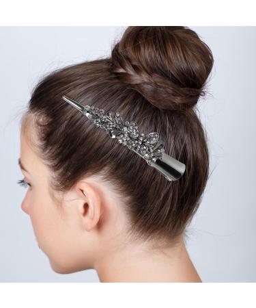 Beaupretty Clips Girls Hair Accessories Hair Jewelry Large Hairpin Women Hair Accessories Large Hair Clip for Women Girls Hairpin Rhinestone Hairpin Metal Miss Big Hairpin Hair up Grey - Buy Online on GoSupps.com