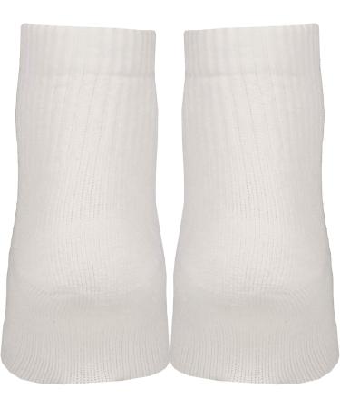 Nuvein Padded Low Cut Socks - 8-15 mmHg Light Compression Cushioned Ankle Length Sensitive Fit White X-Large - International Shipping Available - Buy Online on GoSupps.com