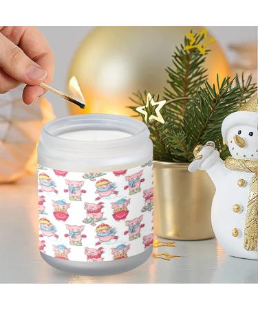 Orange Lemon Scented Candles - Aromatherapy Jar Candles Gift Set for Women | 7 oz Long Lasting Birthday Gifts with Funny Cartoon Pigs - Buy Online on GoSupps.com