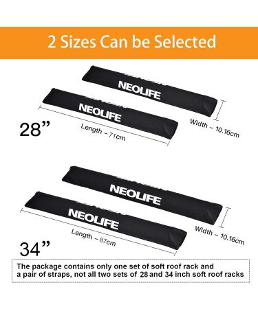 WONITAGO Soft Roof Rack Pads + 15 Ft Tie Down Straps - Surfboard SUP Snowboard - 28 inch - Blue/Black - Pair - Buy Online on GoSupps.com