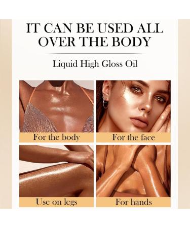 Shimmer Body Oil Body Luminizer Liquid Highlighter Bronzing Drops Smooth Liquid Spray Summer Body Illuminator Liquid Bronzer Body Shimmer Oil Body Glow Highlighter Liquid Body Highlighter Face Glow - Buy Online on GoSupps.com
