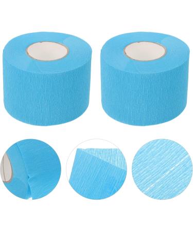 Baluue 5 Rolls Disposable Barber Paper Neck Strips Stretchy Paper Neck Bands Hairdressing Neck Paper Tissue Roll for Salon Haircut Coloring Perming Sky-Blue - Buy Online on GoSupps.com