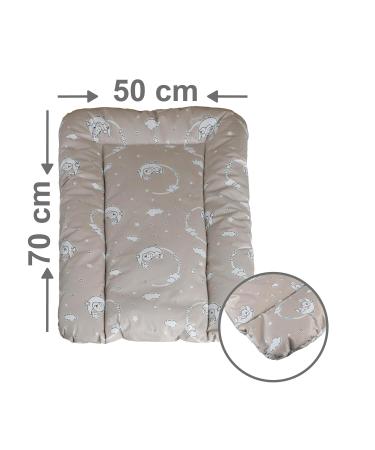 Babynness Waterproof Wipeable Changing Mat - High Quality Easy to Clean | Moon-Star Beige 50x70 cm - Expand Your Diaper Changing Area - Buy Online on GoSupps.com