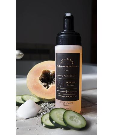 Foaming Facial Cleanser - Exfoliating Face Wash with AHA & Natural Fruit Ingredients for Acne Wrinkles & Aging - 7.5 fl. oz - Buy Online on GoSupps.com