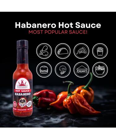 Poppamies Habanero Hot Sauce - Gluten Free Vegan 150ml | Medium Spicy 5/10 - Buy Online on GoSupps.com