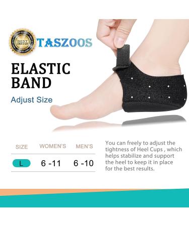 Adjustable Breathable Heel Cups for Heel Pain Relief - Plantar Fasciitis, Tendonitis, Heel Spurs - Thicken Heel Protectors & Support - Buy Online on GoSupps.com