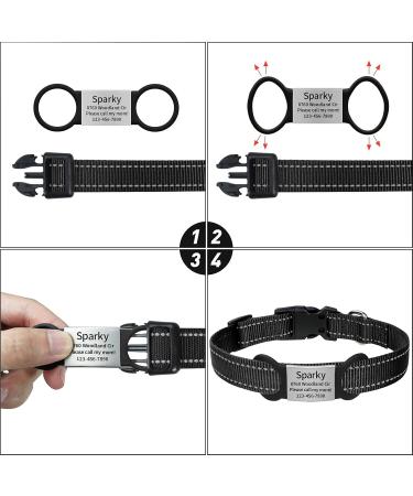 Tagme 2 Pack Personalized Dog Tags - Engraved for Small & Medium Breeds | Customizable Black Dog ID Tags - Buy Online on GoSupps.com