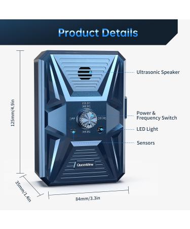 Bubbacare Antibell Ultrasound Dog Trainer | 3-Step Rechargeable & Waterproof Anti-Bark Device for Large & Small Dogs - 33ft Range - Blue#106 - Buy Online on GoSupps.com