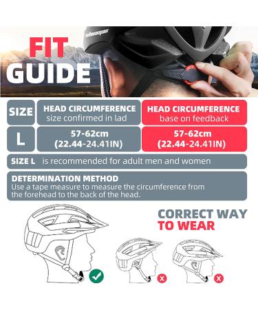 Shinmax CPSC/CPC Certified Bike Helmet with Magnetic Goggles & LED Light | Adjustable Adult Cycling Helmet - Black/Red/White - Buy Online on GoSupps.com