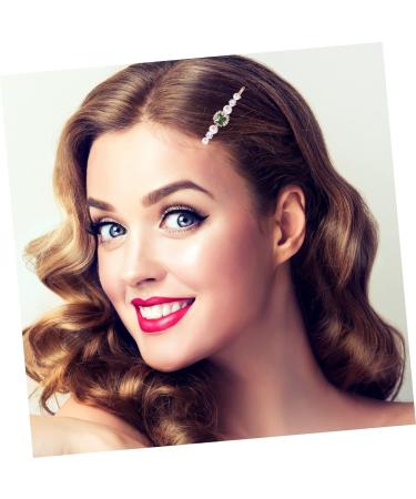 Healeved 3 Sets Crystal Pearl Hair Clip Bridal Hairpins Headdress Girl Hair Barrette Bridal Hair Clip Green Rhinestones Alligator Hair Clips Hair Pin Women Hair Accessories Alloy - Buy Online on GoSupps.com