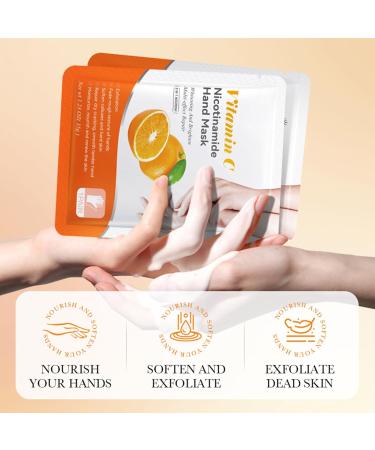5PCS Masques Hydratants et Exfoliants pour les Mains Masque pour Mains la Vitamine C Hydrate Profond ment la peau Endommag e Pour Les Mains S ches Vieillissantes et Gerc es - Buy Online on GoSupps.com