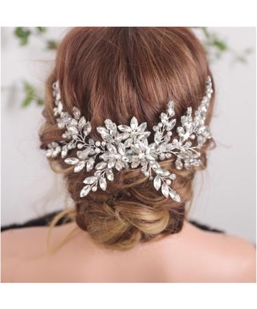 Hair Accessories Bridal Vintage Silver Full Rhinestones Big Hair Comb Bridal Shinny Pearls and Crystals Comb Headpiece Bridal Hair Piece Wedding Head Piece (Color : Rose gold) - Buy Online on GoSupps.com