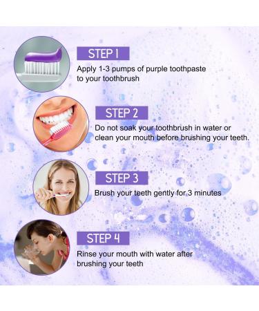 Lila Toothpaste for White Teeth - Purple Tooth Whitening Paste 60g (2-Pack) | Fresh Breath & Stain Removal - Buy Online on GoSupps.com