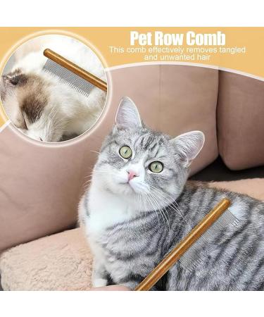Pets Grooming Comb 3 Pcs Rounded-Tip Solid Wood Comb for Dog Comb Cat Comb Reusable Hair Shedding Comb Remove Lice Flea Comb - Buy Online on GoSupps.com
