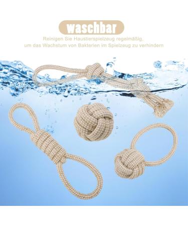 Yamitora 4-Piece Dog Toy Set | Interactive Cotton Rope Chewing Toys for All Dogs - Buy Online on GoSupps.com